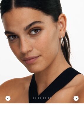 David Yurman 1” Silver Cable Hoop Earrings